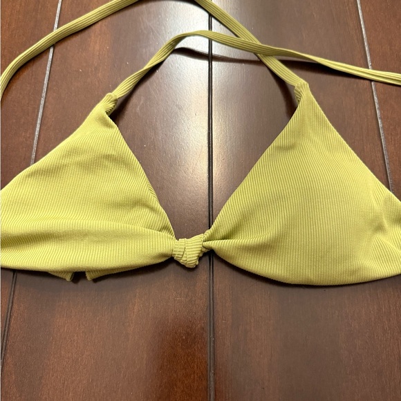 Olive Green Triangle Bikini Top - Picture 2 of 3